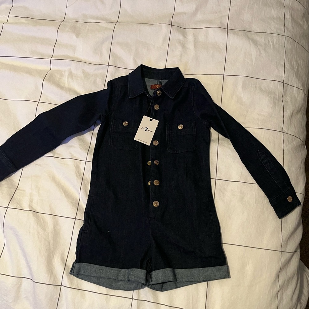 Girls Denim Romper